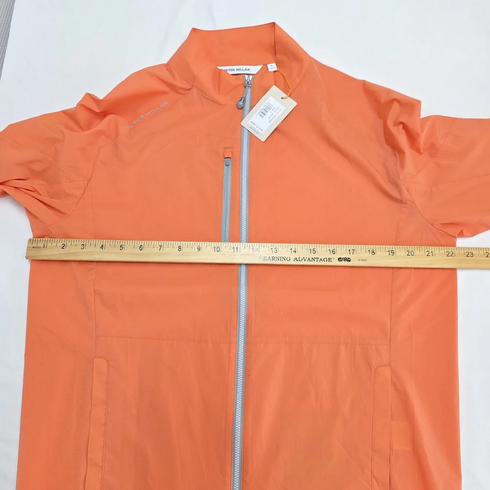 Quiet Luxury NWT Peter Millar Hyperlight Gust Jacket Men’s M Orange Windproof - Picture 6 of 14